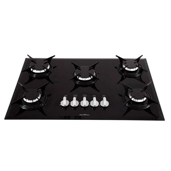 Cooktop a Gás 5 Bocas Britania BCT5P Preto Bivolt