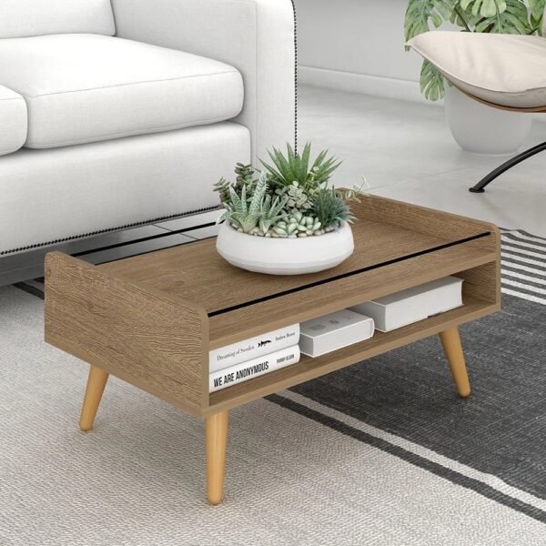 Mesa De Centro Pé Palito Sala De Estar Alpha Caramer - m. Arapongas
